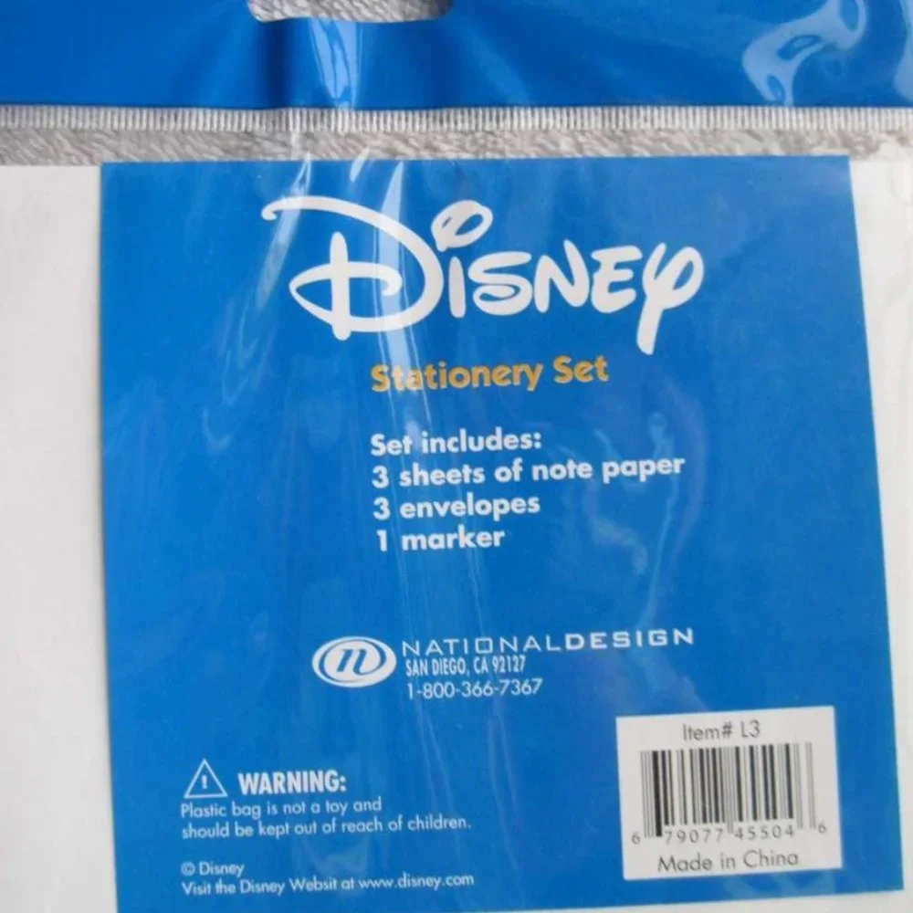 Disney's Stationary Set Note Paper Envelopes Fairies Tinkerbell Tink Fairy Dopey